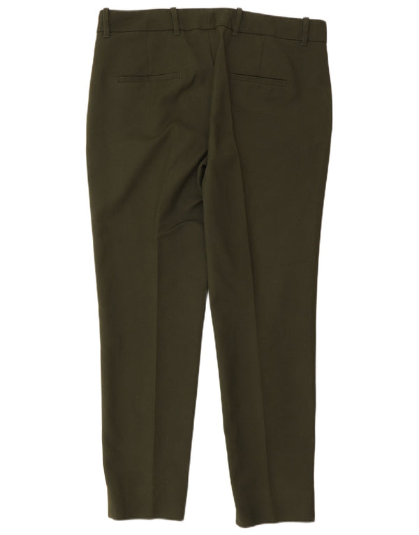 Pantaloni de costum slim pentru femei cu talie înaltă Zara L30 L29 bumbac kaki