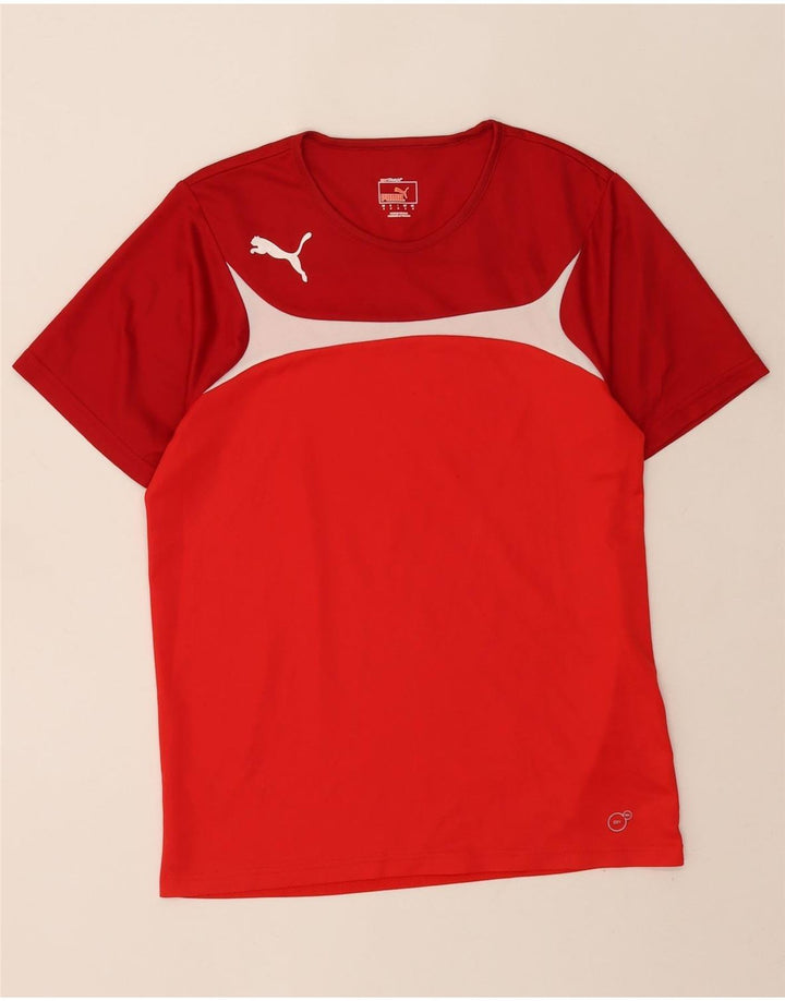 Tricou pentru bărbați Puma Top mic, roșu, poliester color bloc