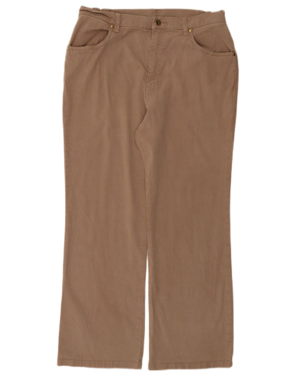 Pantaloni casual drepti pentru femei Marks & Spencer UK 16 Large W36 L28 Maro