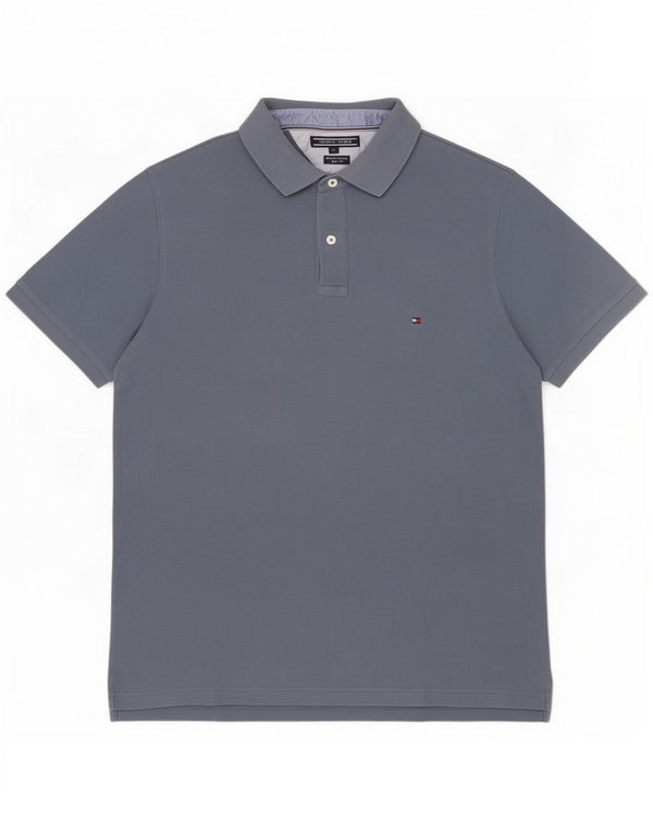 Tricou polo Tommy Hilfiger pentru bărbați, XL, albastru, bumbac