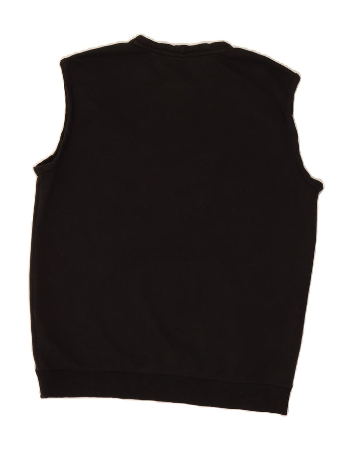 PUMA Mens Sleeveless Sweatshirt Jumper Large Black Cotton Vintage Puma and Second-Hand Puma from Messina Hembry 