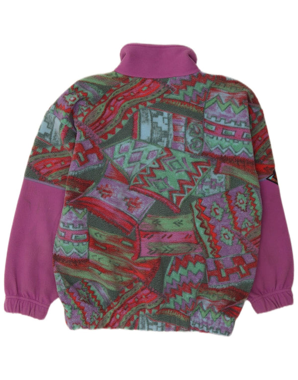 Jumper de schi pentru femei Santo Stefano cu grafică din lână UK 16, mare, roz geometric
