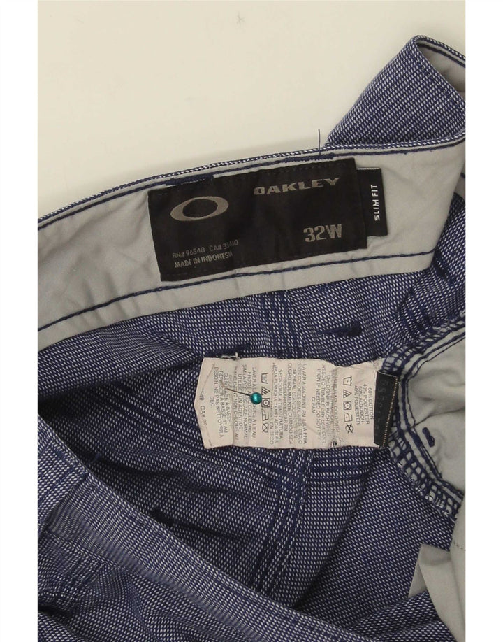 Pantaloni scurți casual Oakley pentru bărbați W32, bumbac albastru mediu