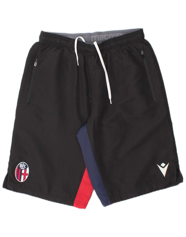 Pantaloni scurți sport Macron pentru bărbați, negru, poliester color bloc