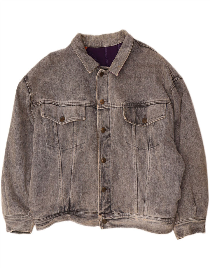 ÎNCHIS Jachetă de blugi supradimensionată pentru femei UK 14 Large Gri