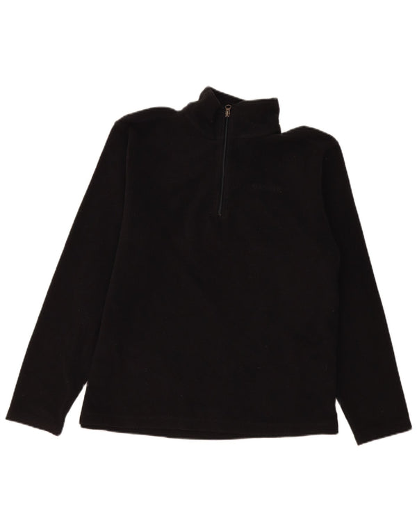 Diadora Womens Zip Neck Fleece Jumper UK 18 XL Black Polyester