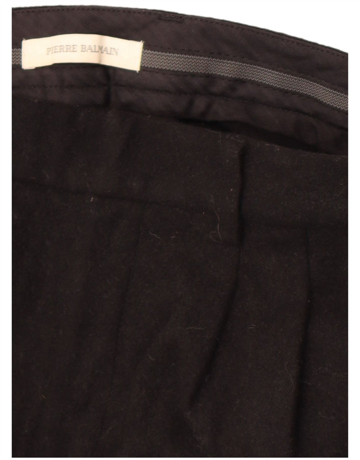 Pantaloni drepți pentru bărbați Pierre Balmain L32 L27 Black Classic