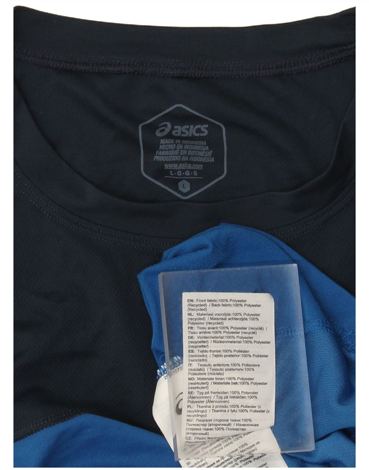 Tricou Asics pentru bărbați Top mare, albastru, poliester color bloc