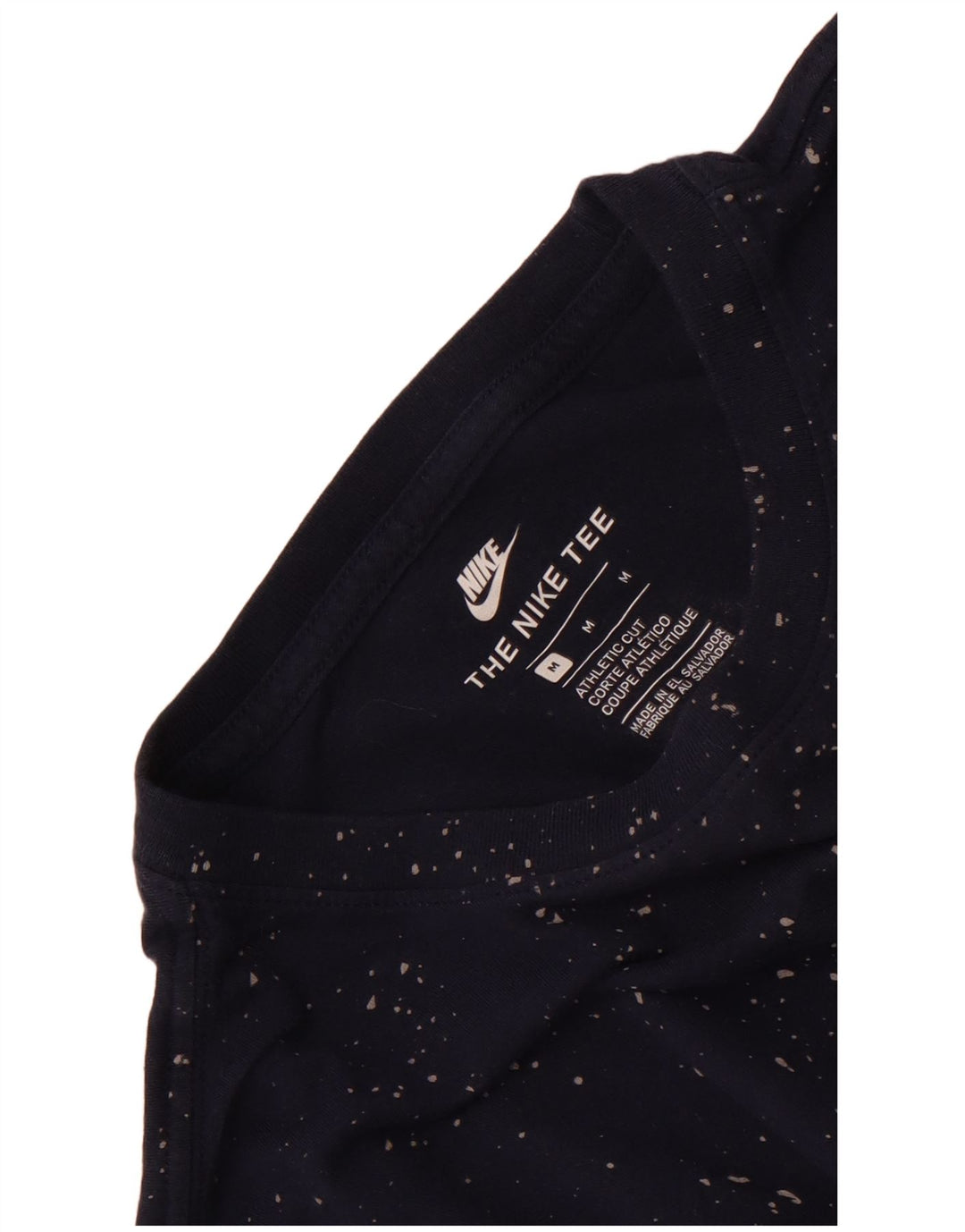 Tricou grafic Nike pentru bărbați, cu croială atletică, top mediu, albastru marin pete