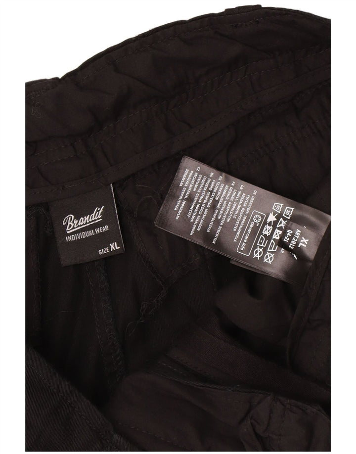 Pantaloni scurți cargo Brandit pentru bărbați XL W36 bumbac negru