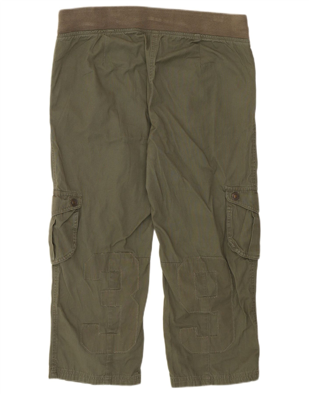 Pantaloni Capri Cargo pentru femei Benetton L36 L22 Kaki