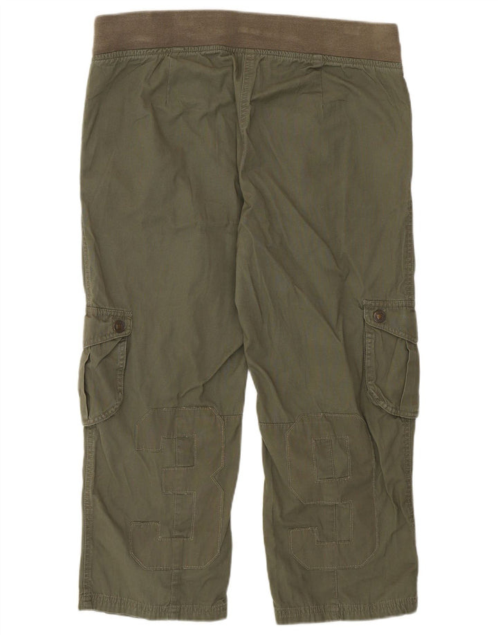 Pantaloni Capri Cargo pentru femei Benetton L36 L22 Kaki