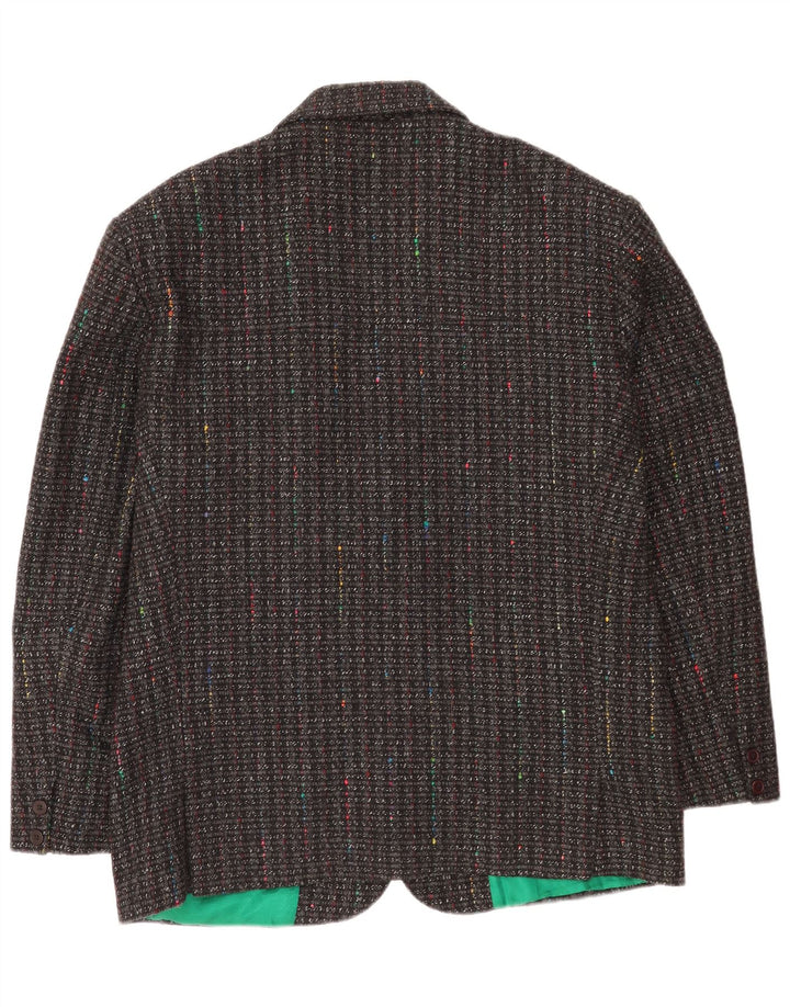 Luck in Luck jachetă pentru bărbați cu 3 nasturi, UK 42 XL, lână gri cu pete