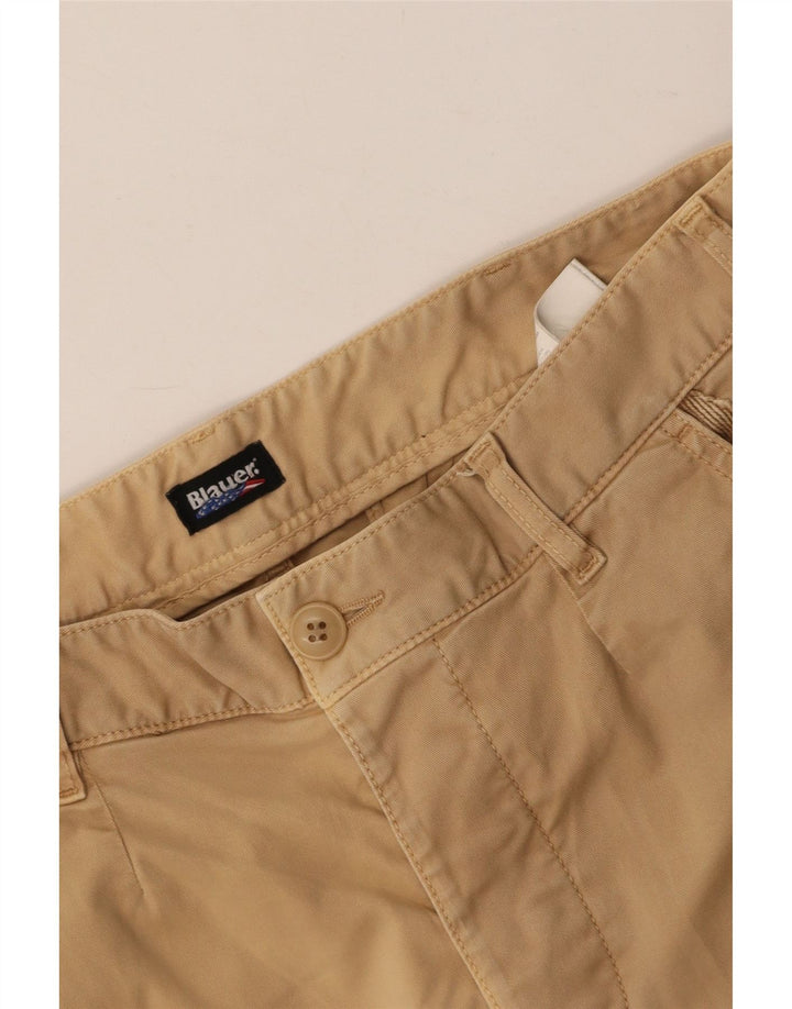 BLAUER Womens Slim Cargo Trousers W30 L32 Beige Cotton