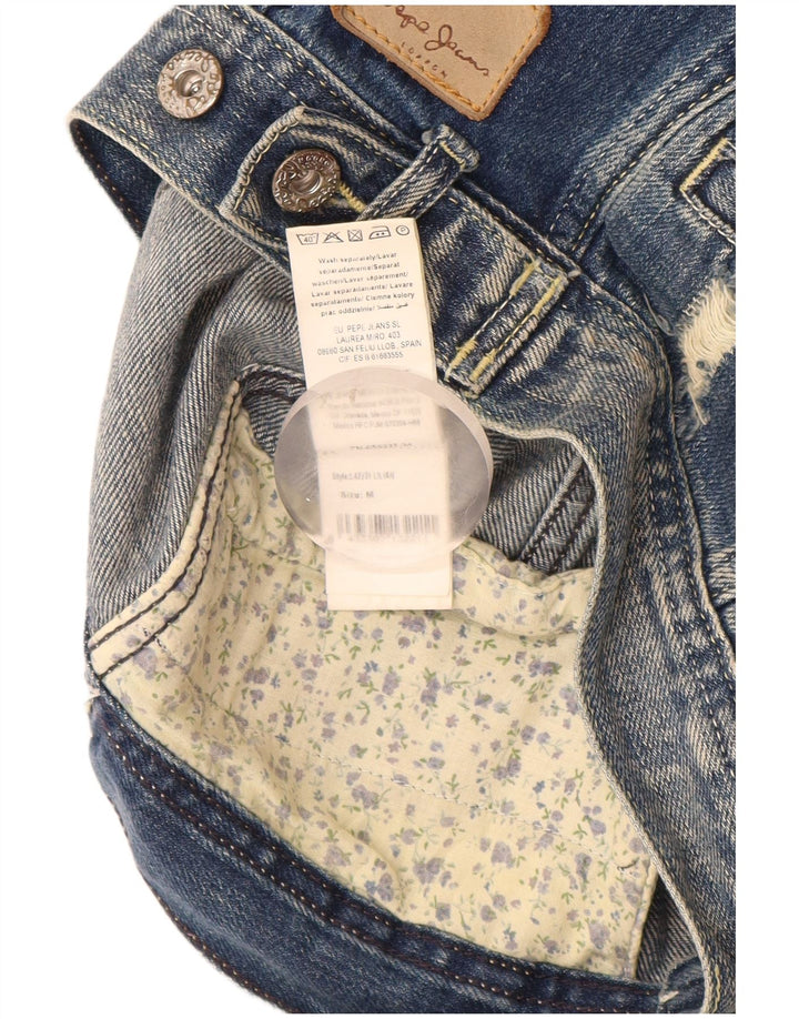 PEPE Jeans Băieți Distressed Denim Gilet 7-8 Ani Medium Blue Bumbac