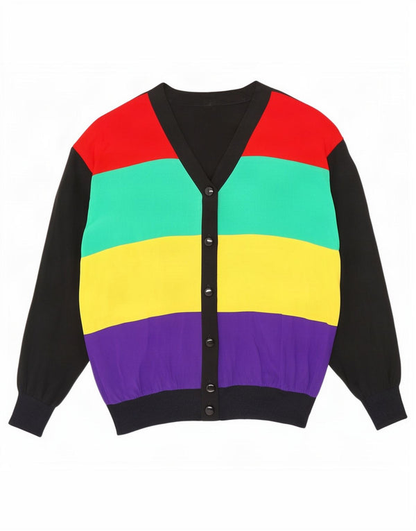 Pulover cardigan vintage pentru femei UK 16, mare, multicolore