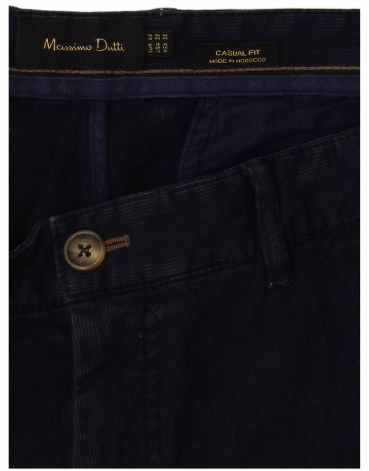 MASSIMO DUTTI Pantaloni chino casual pentru bărbați EU 42 Large W32 L32 Bleumarin