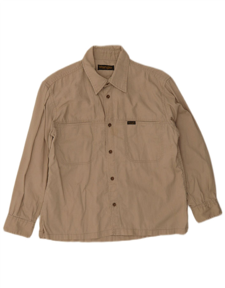 Cămașă Wrangler pentru băieți 14-15 ani, mare, bej, cu dungi