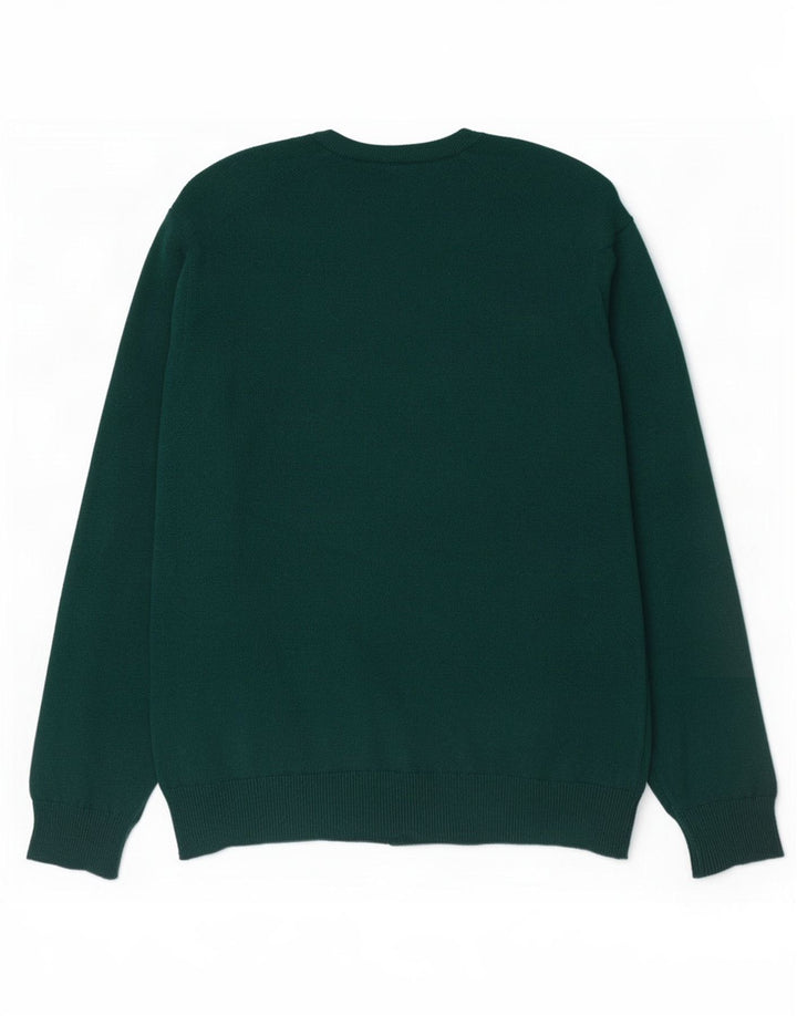 Pulover cu decolteu în V Lyle & Scott pentru bărbați, lână verde 2XL