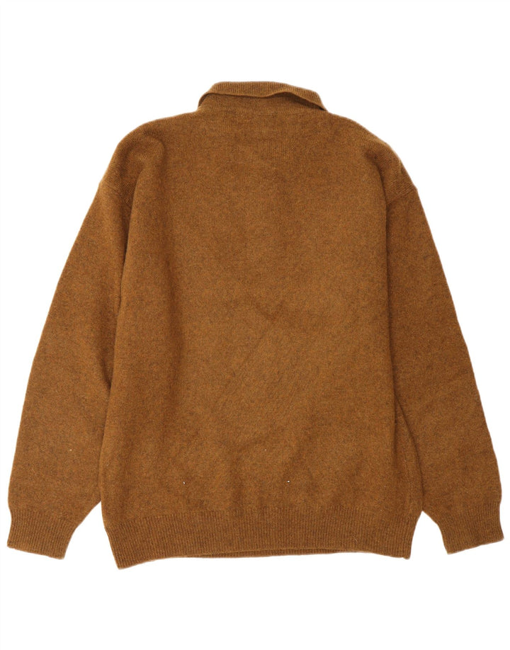 Pulover VINTAGE pentru bărbați cu gât polo IT 48 Small Brown Argyle/Diamond