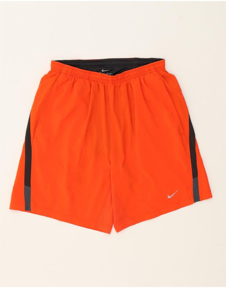 NIKE Mens Dri Fit Sport Shorts Small  Orange Polyester Vintage Nike and Second-Hand Nike from Messina Hembry 