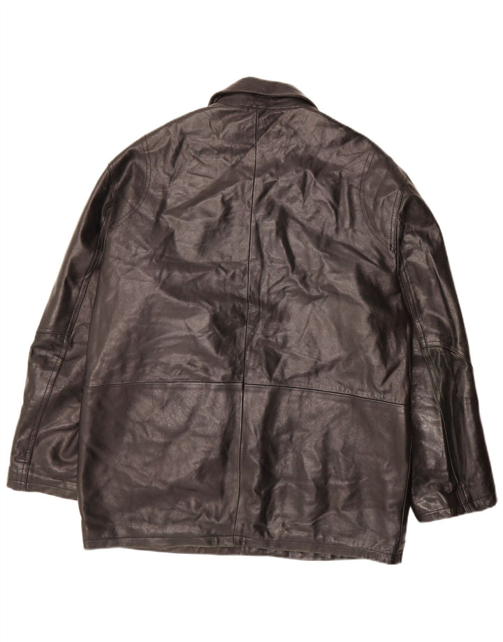 Geacă din piele vintage pentru bărbați IT 52 XL din piele neagră