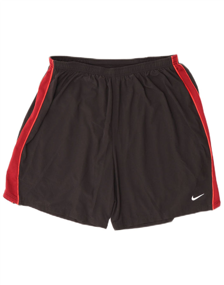 Pantaloni scurți sport Nike pentru bărbați, mari, negru, poliester color bloc