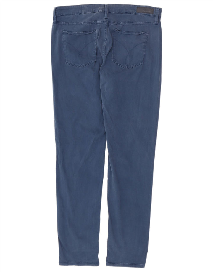 CALVIN KLEIN Pantaloni slim casual pentru femei US 14 XL W36 L30 bleumarin bumbac