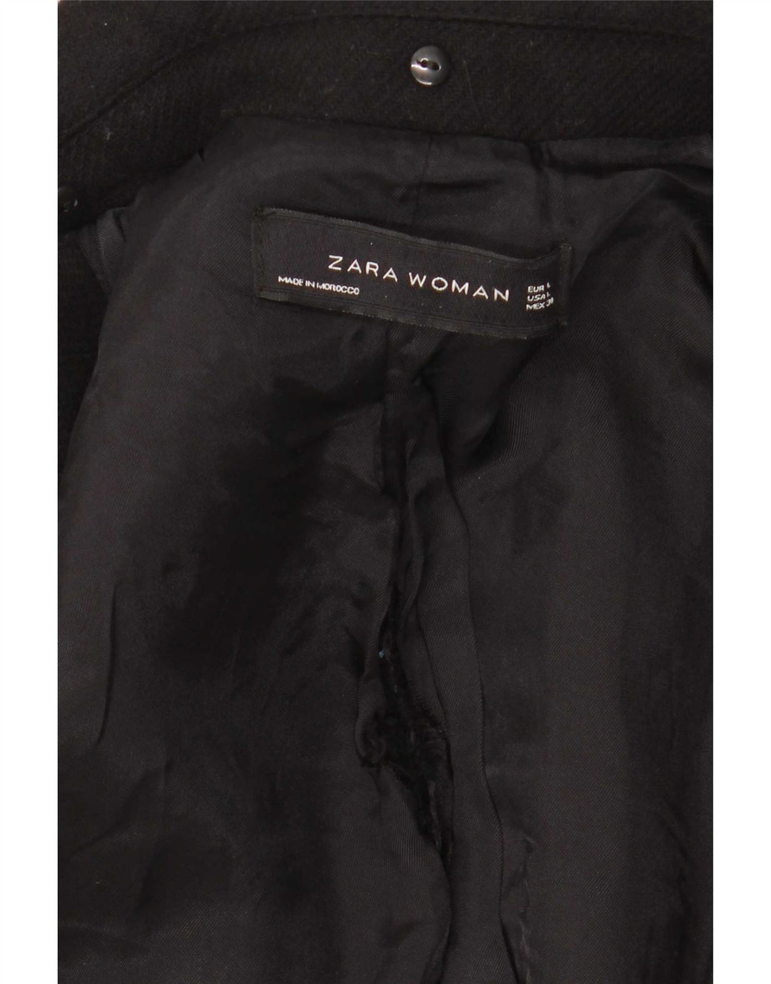 Pardesiu pentru femei Zara UK 14 mare negru