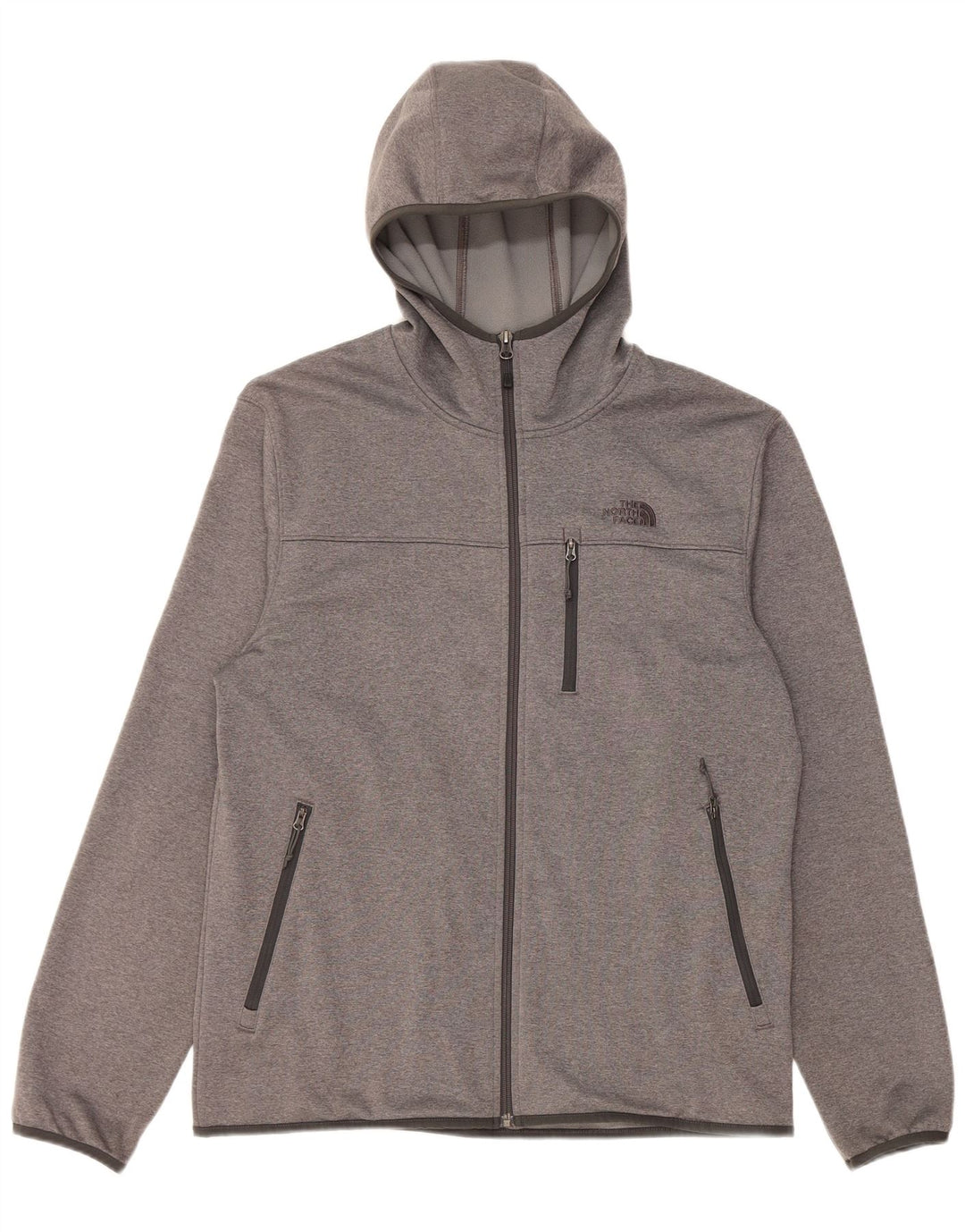 Pulover The North Face pentru bărbați, cu fermoar, poliester mare, gri
