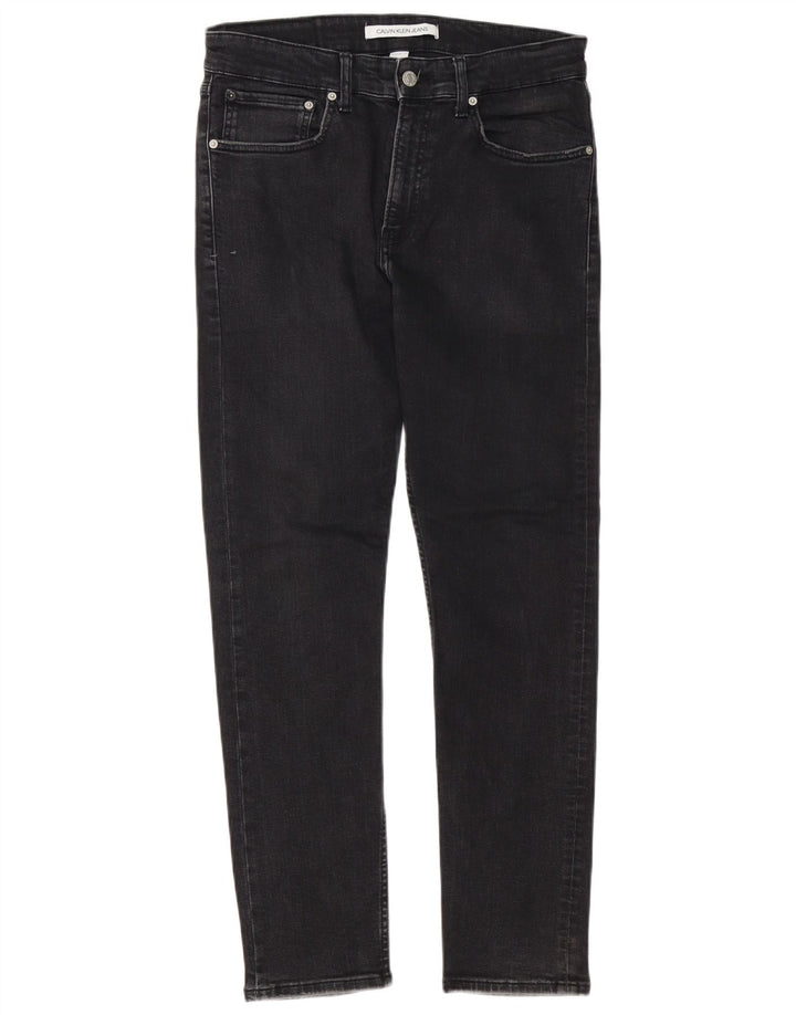 Blugi slim pentru bărbați Calvin Klein W32 L30 bumbac negru