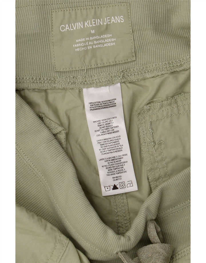 Pantaloni scurți chino Calvin Klein pentru femei, bumbac kaki W30 mediu