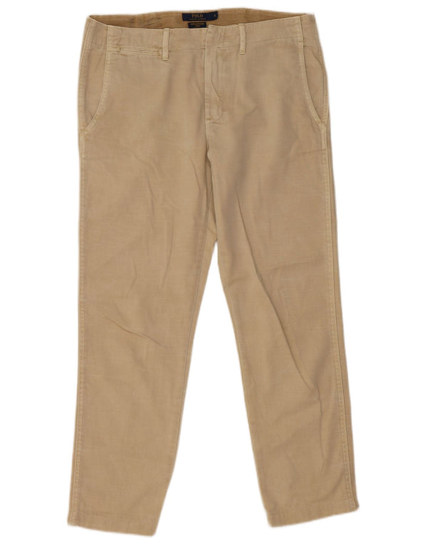 Pantaloni chino pentru femei Polo Ralph Lauren Boyfriend US 6 Medium L32 L27 Bej