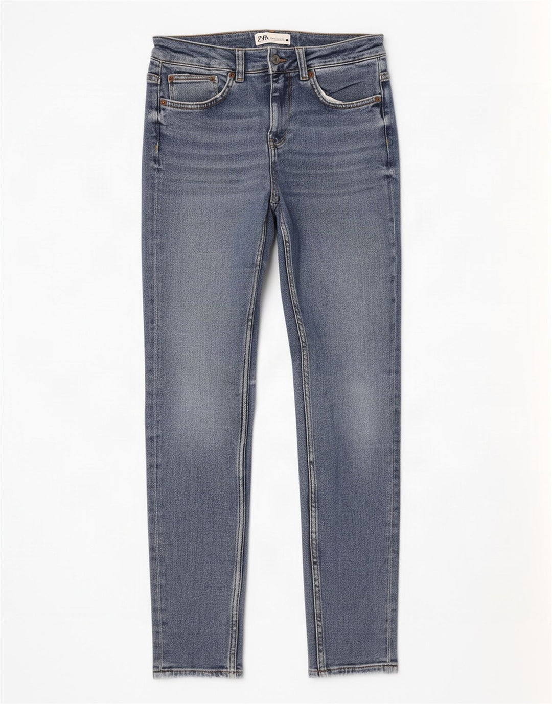 Blugi slim dama Zara EU 40 Medium W30 L28 Bumbac Albastru