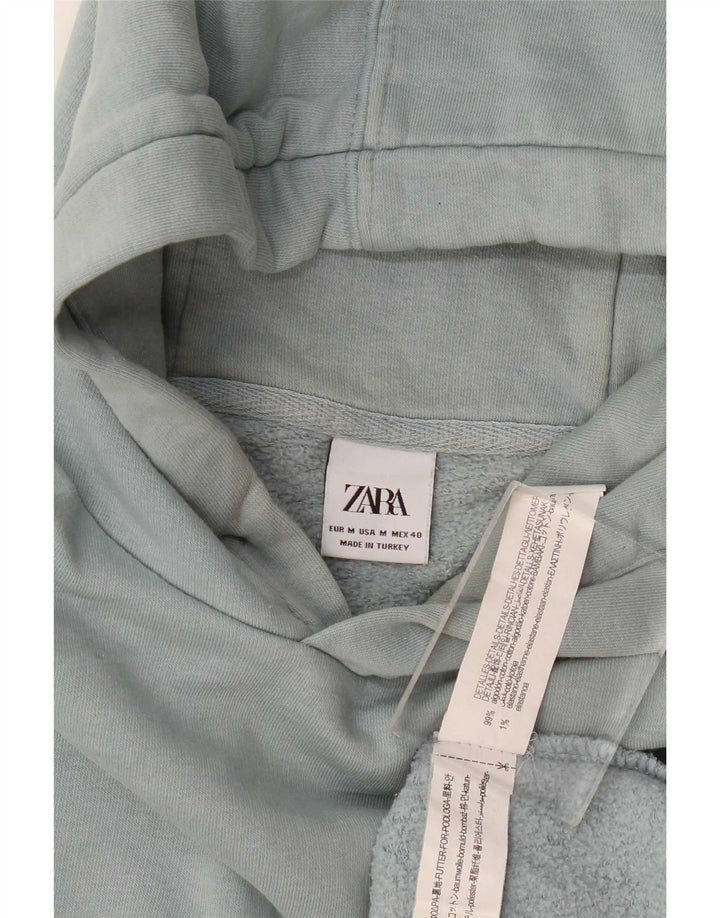 Pulover pentru bărbați Zara, bumbac albastru mediu