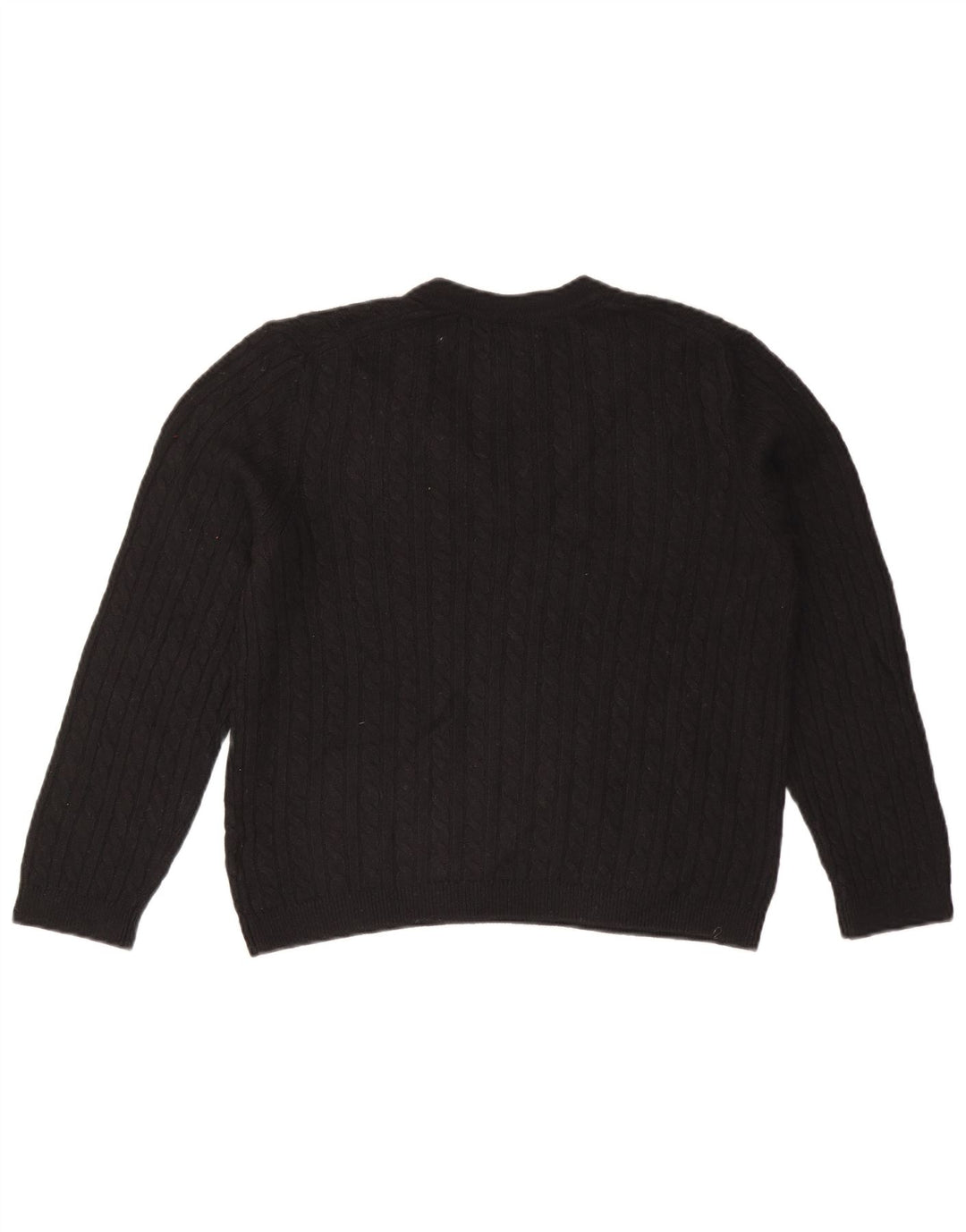 TOMMY HILFIGER Pulover cu decolteu în V pentru femei UK 14 Medium Black Nylon