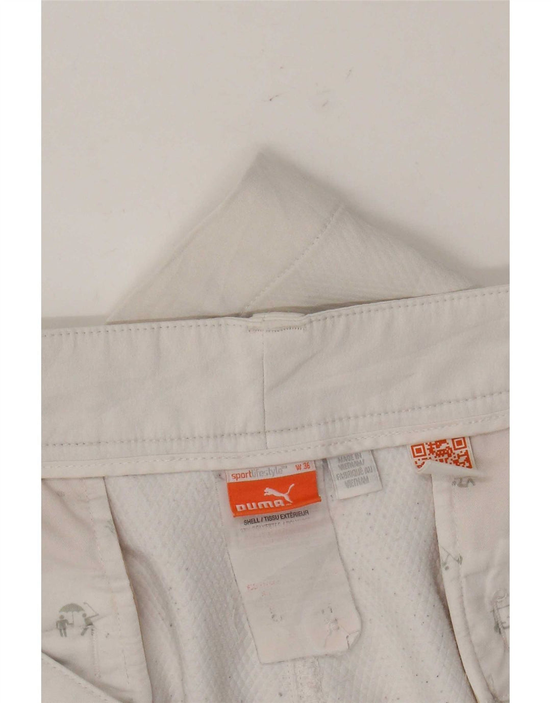 Pantaloni scurți chino pentru bărbați Puma W36 Poliester alb mare