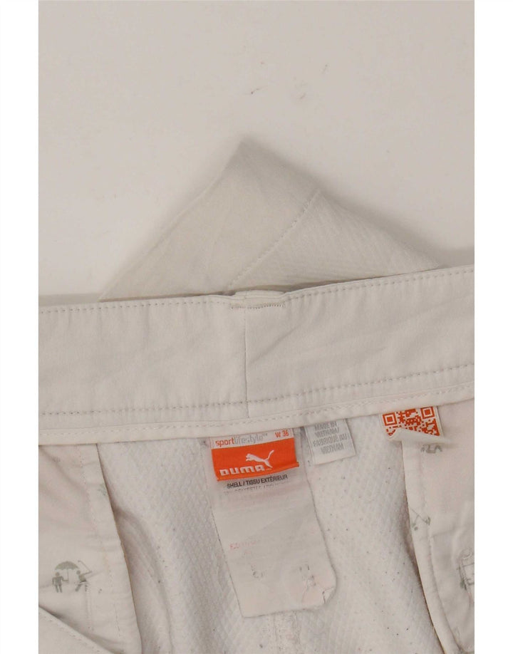 Pantaloni scurți chino pentru bărbați Puma W36 Poliester alb mare