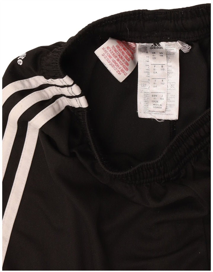 Pantaloni scurți sport Adidas Climalite pentru băieți 11-12 ani poliester negru