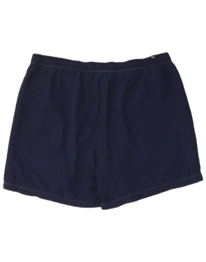 Pantaloni scurti sport grafic PUMA pentru bărbați XL, poliester bleumarin