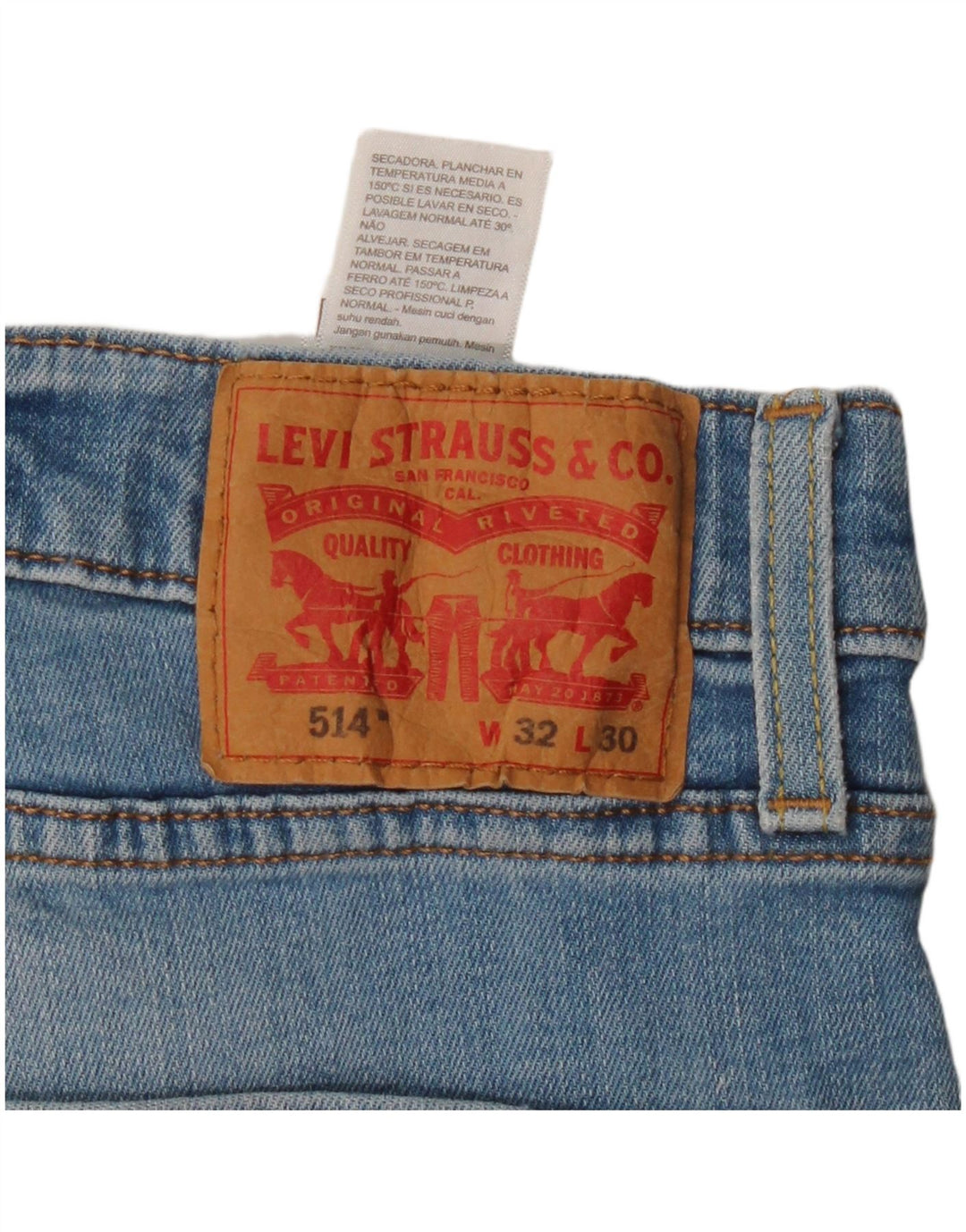 Blugi drepti pentru bărbați Levi's 514 W32 L30 Bumbac albastru