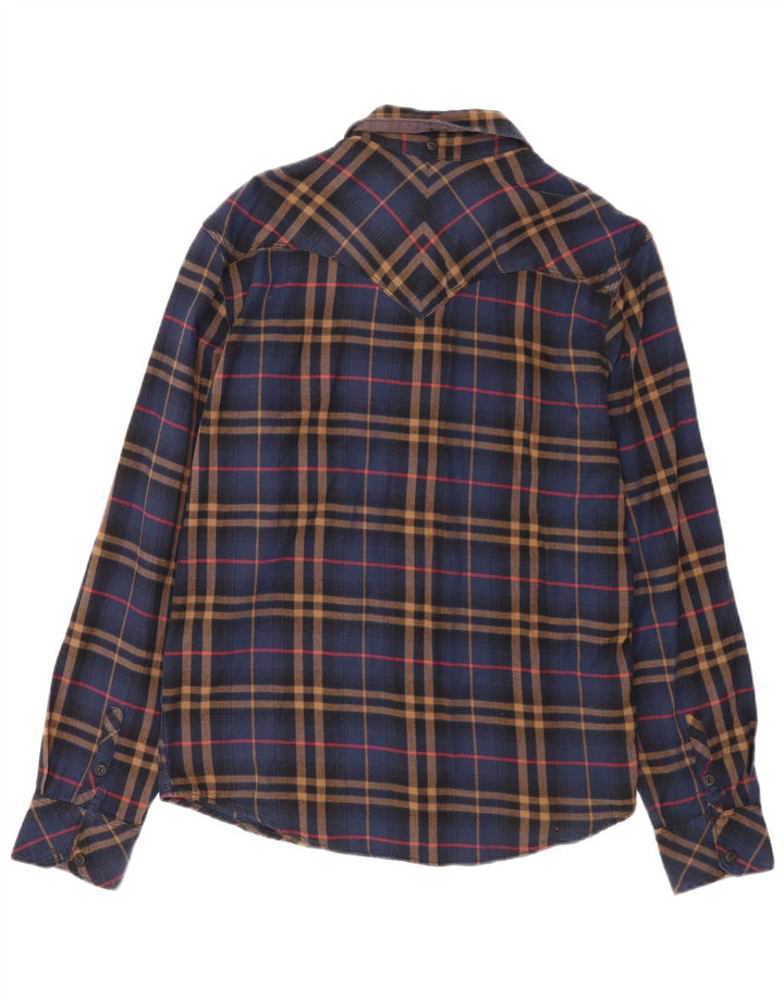 Cămașă de flanel pentru bărbați Levi's, cu ajustare standard, din bumbac cu carouri, albastru bleumarin mediu