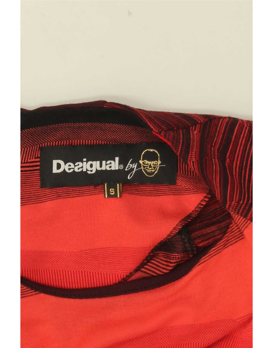 Rochie teacă pentru femei Desigual UK 10, cu dungi roșii mici