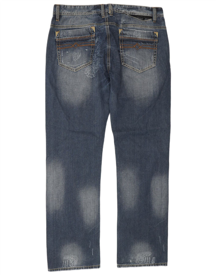 Blugi drepți vintage pentru bărbați IT 54 2XL L36 L34 Bumbac albastru