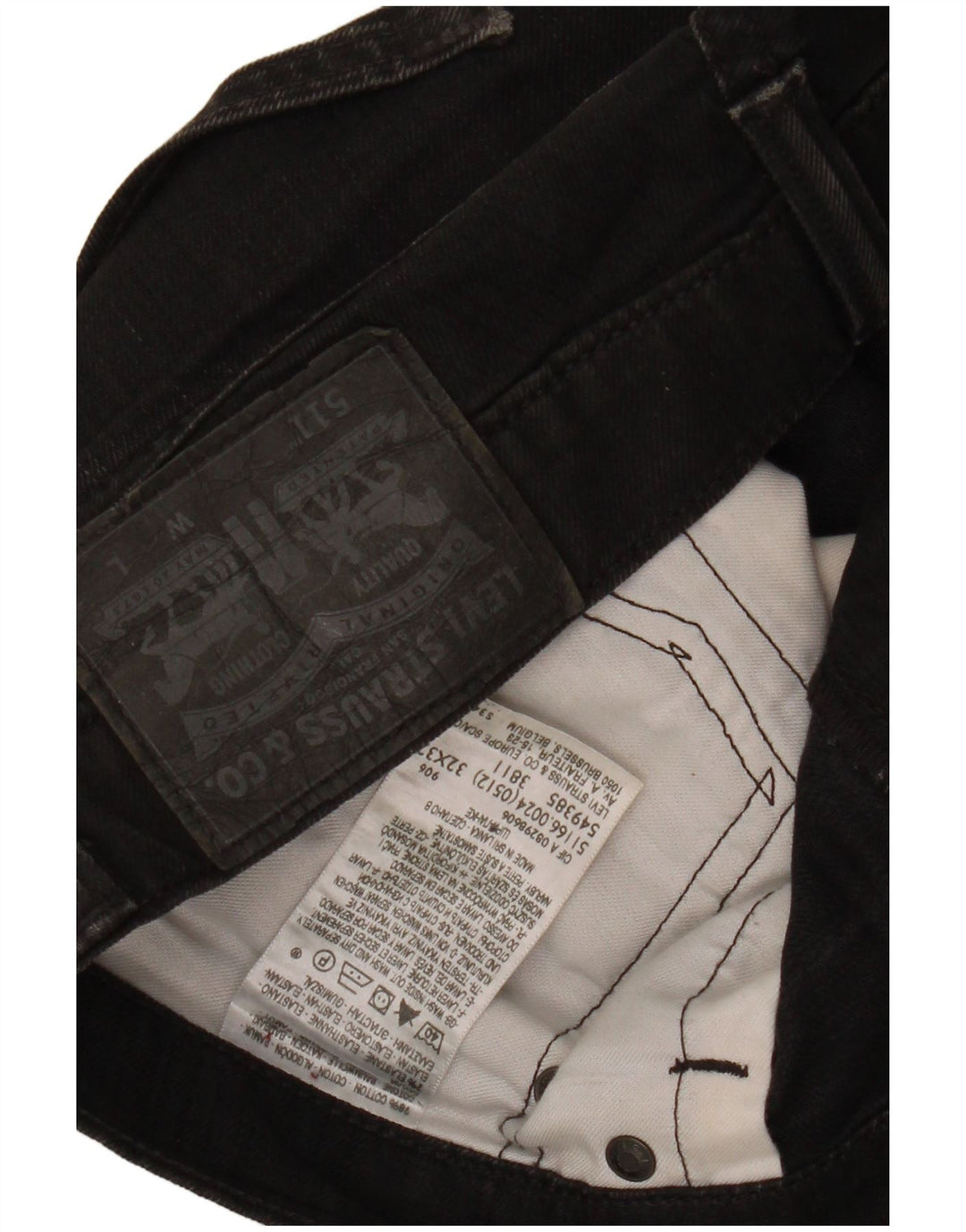 Blugi 511 slim pentru femei LEVI'S W32 L30 bumbac negru