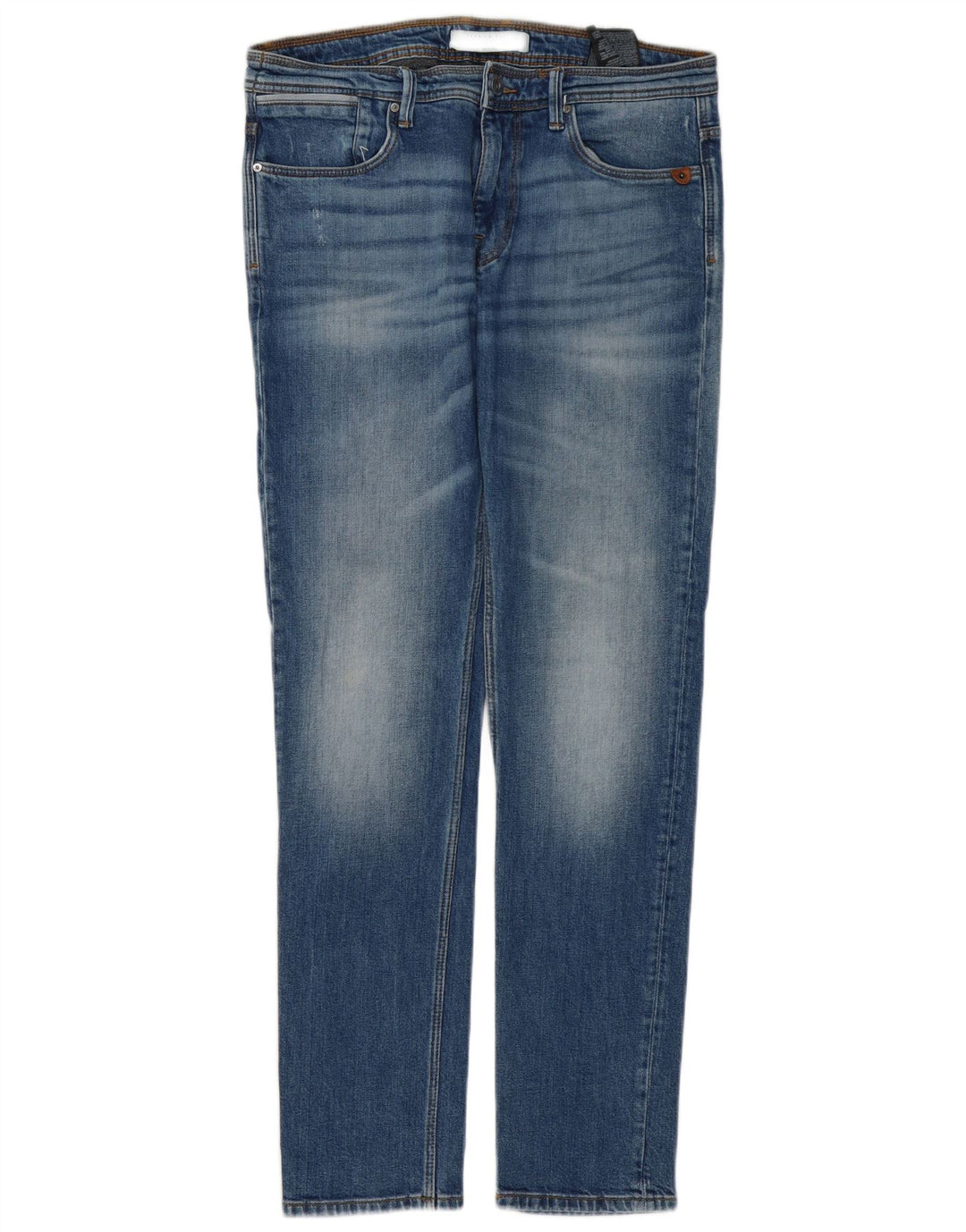 Blugi slim pentru bărbați Zara EU 42 Large W32 L32 Albastru