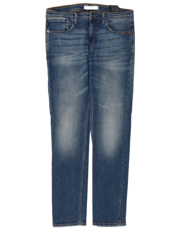 Blugi slim pentru bărbați Zara EU 42 Large W32 L32 Albastru