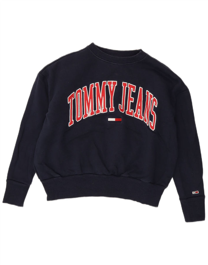 Pulover supradimensionat pentru femei Tommy Hilfiger UK 10 Mic bleumarin