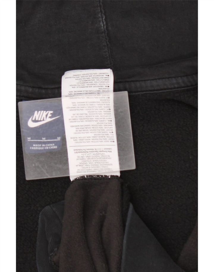 Pulover NIKE pentru bărbați, cu fermoar, bumbac mediu negru