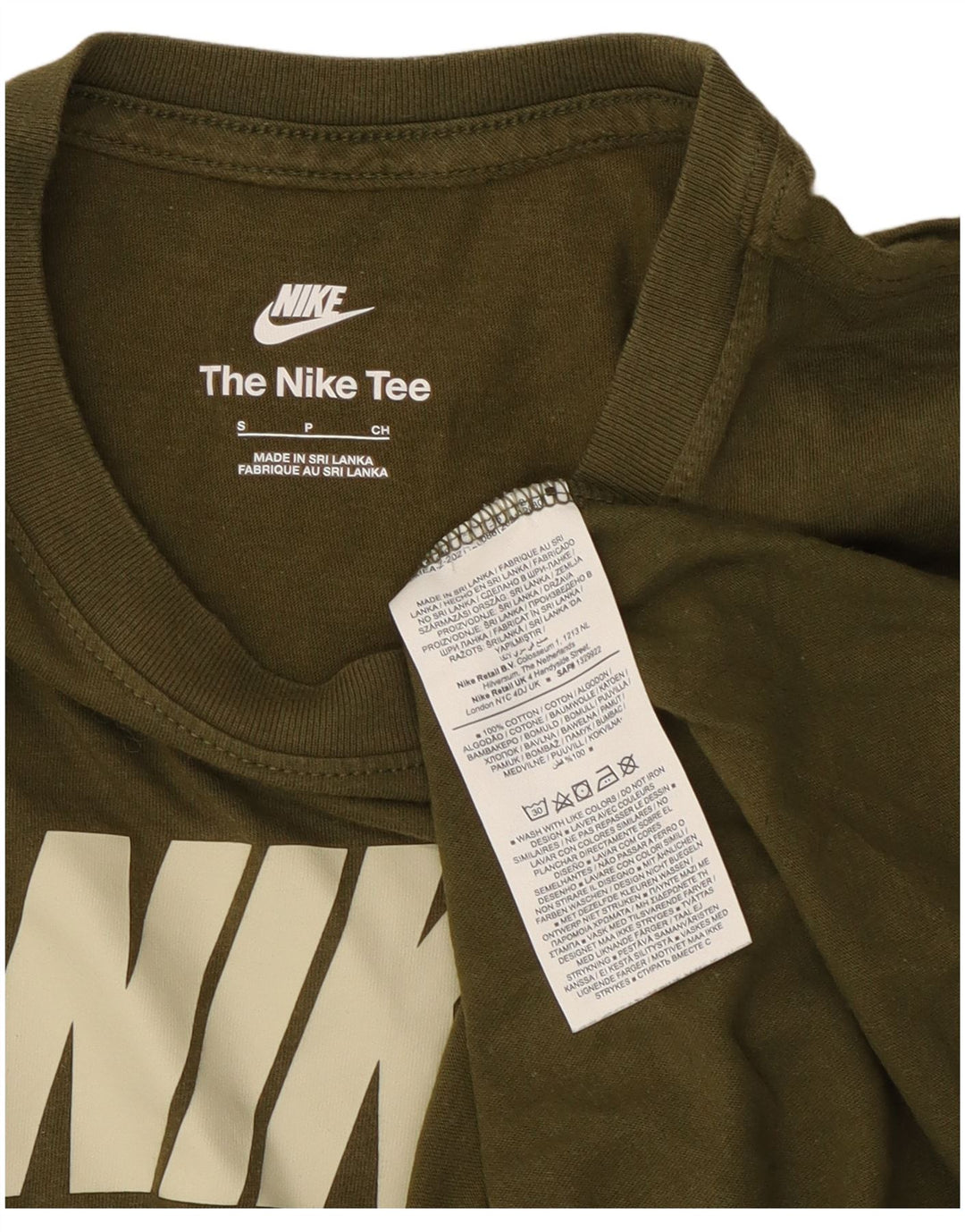 Tricou grafic Nike pentru bărbați Top mic din bumbac kaki
